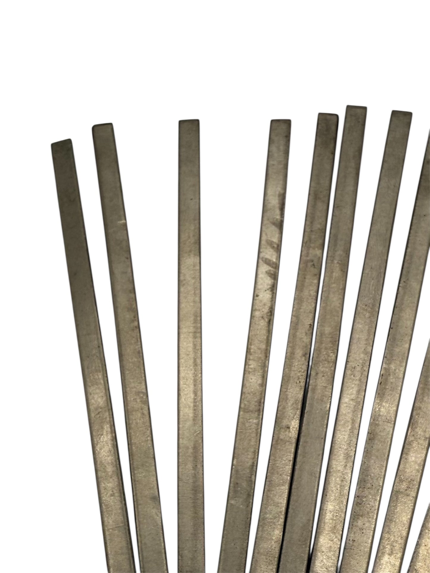 Close up of titanium strips