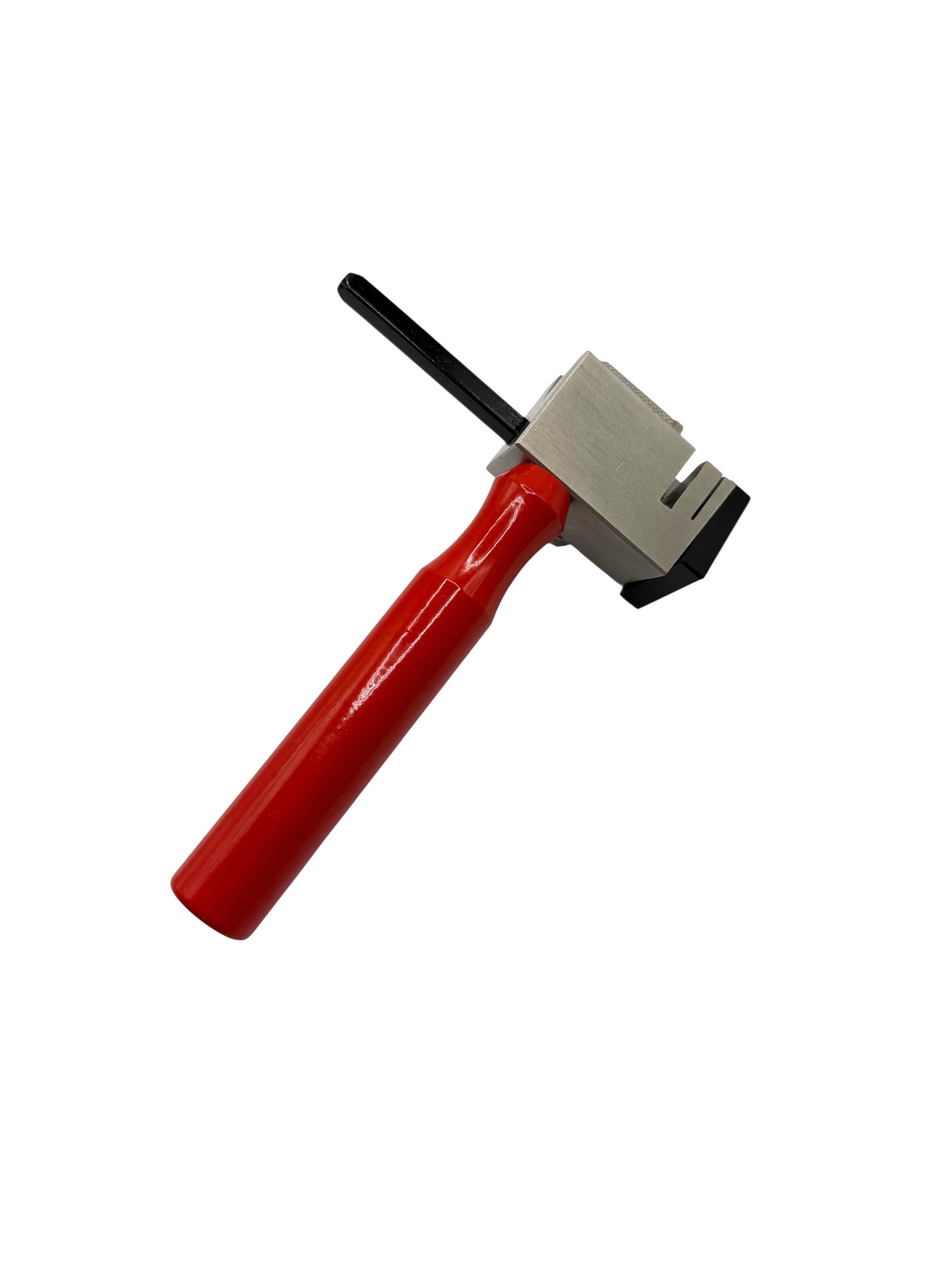 Precision tube cutter with red handle for jewelry making, ideal for cutting soft metal tubing in detailed designs.