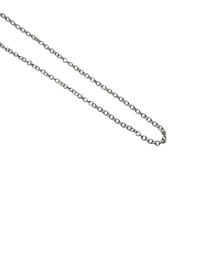 Silver chain on a white background