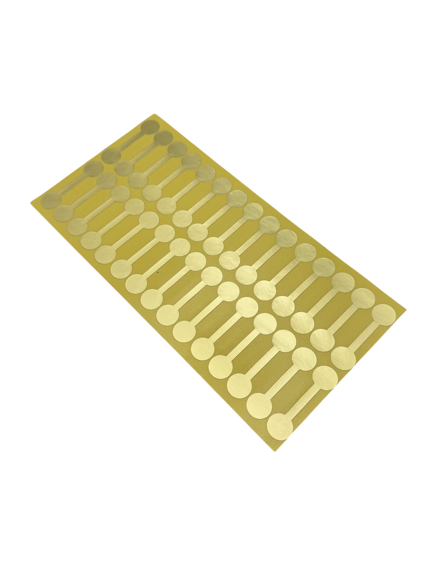 Gold Dumbell stickers on sheet