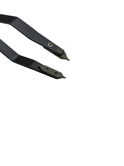 Close up of spring bar removal tool on white background