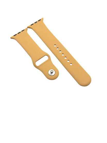 Beige watch strap on a white background