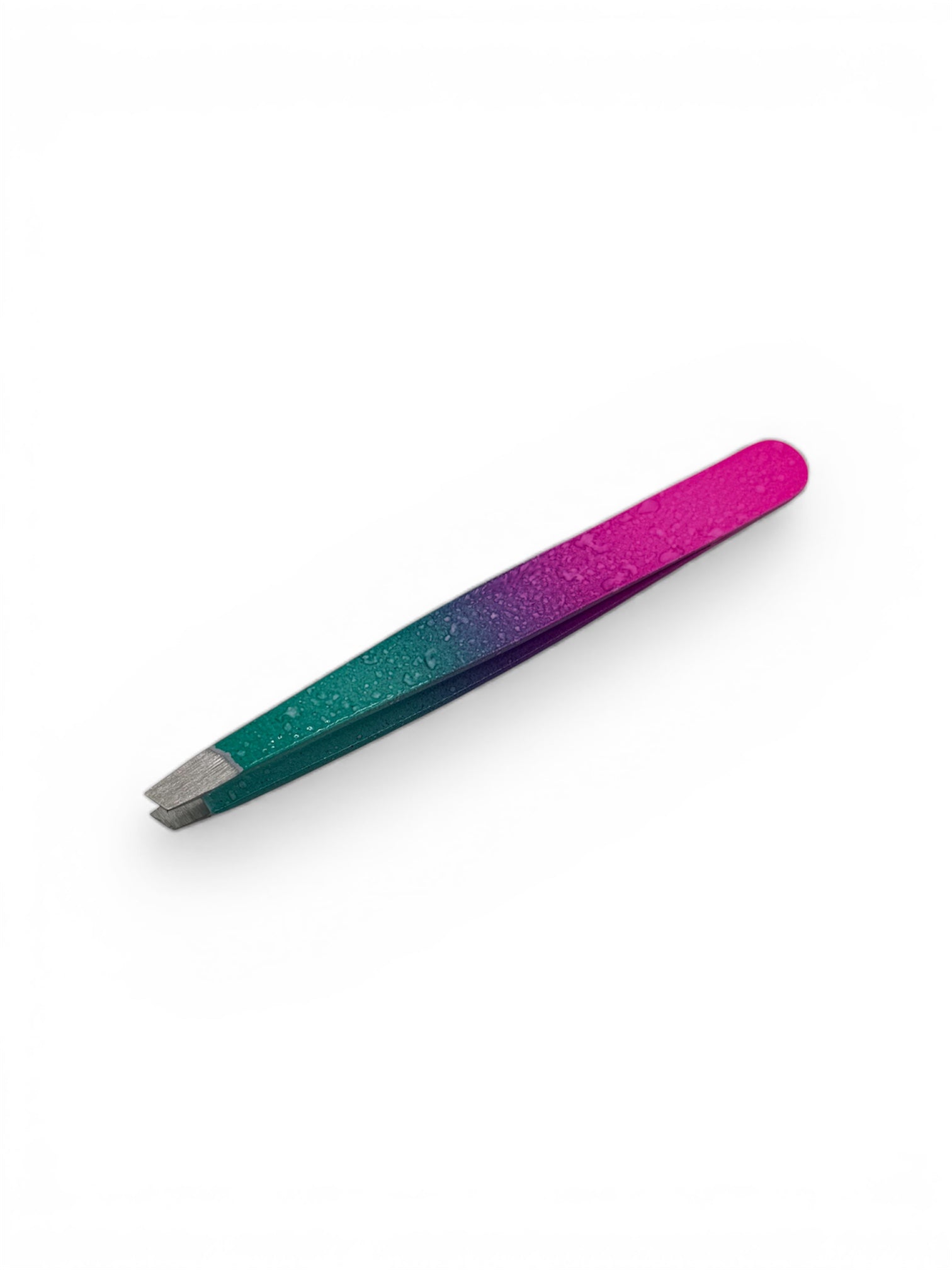 Multicolored tweezers on a white background