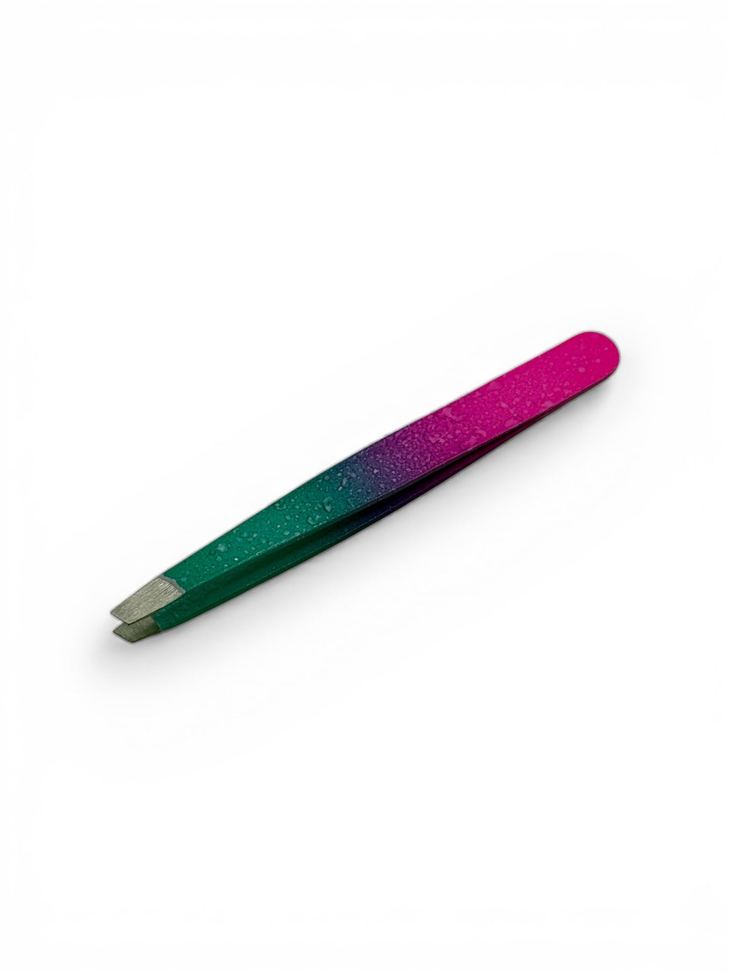 Gradient-colored tweezers on a white background