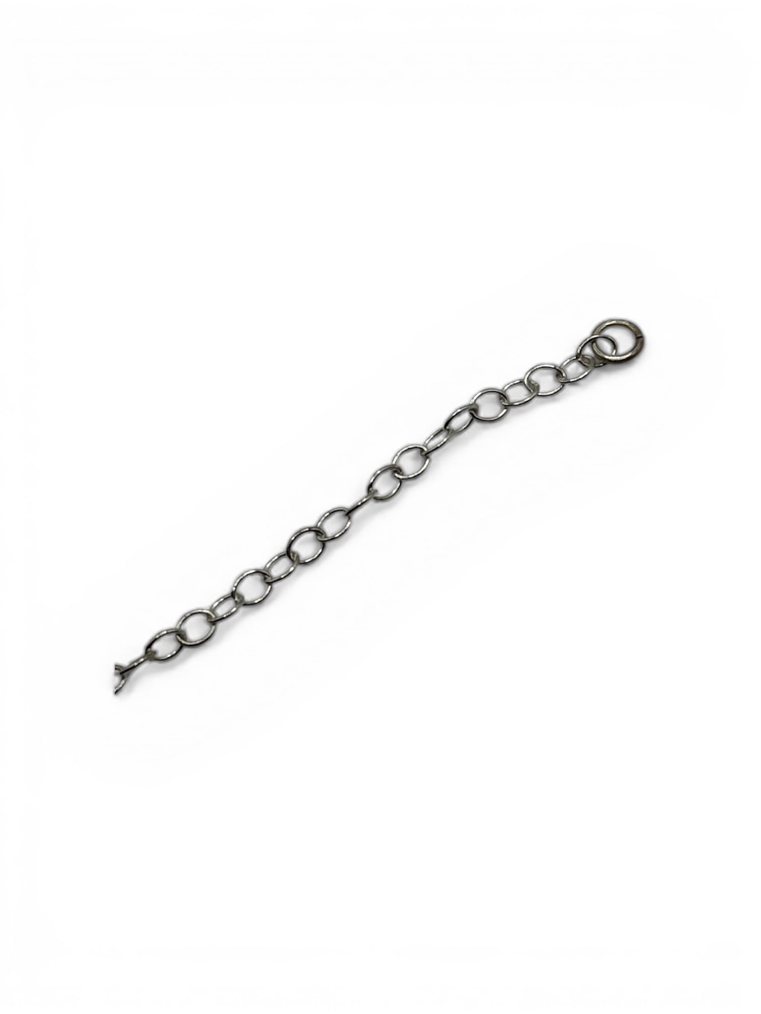 Silver chain on a white background