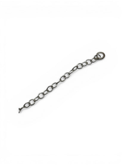 Silver chain on a white background