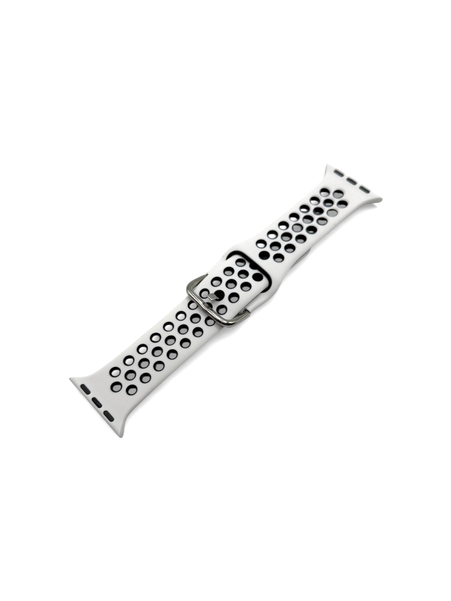 White and black watch strap