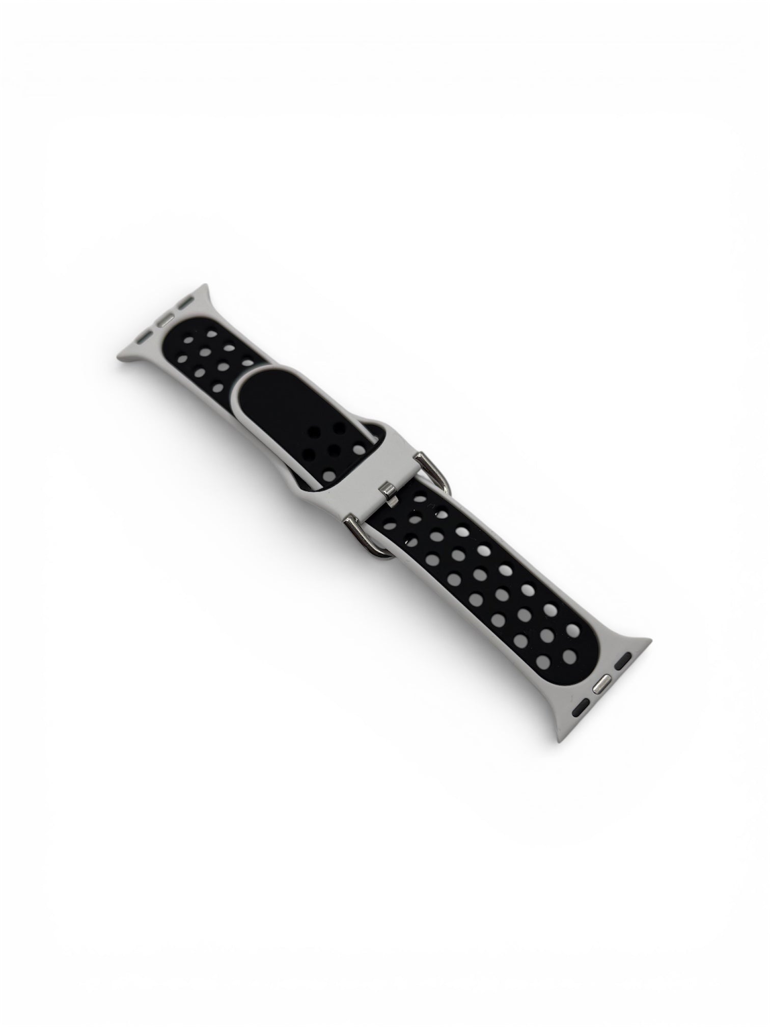 White and black watch strap