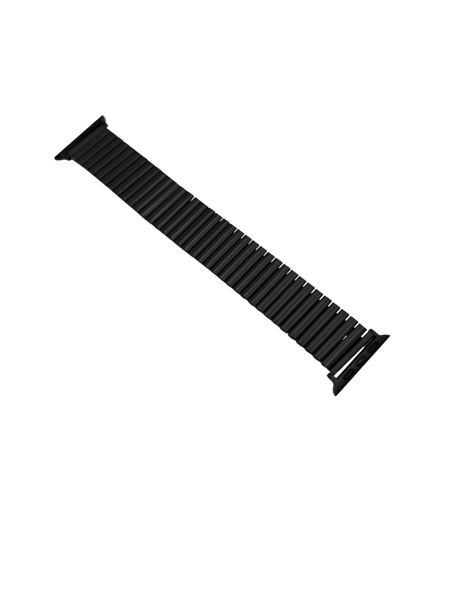 Stainless Steel Black Flex Loop Watch Strap – Small Expander Strap Compatible with Apple Watch 41–42mm