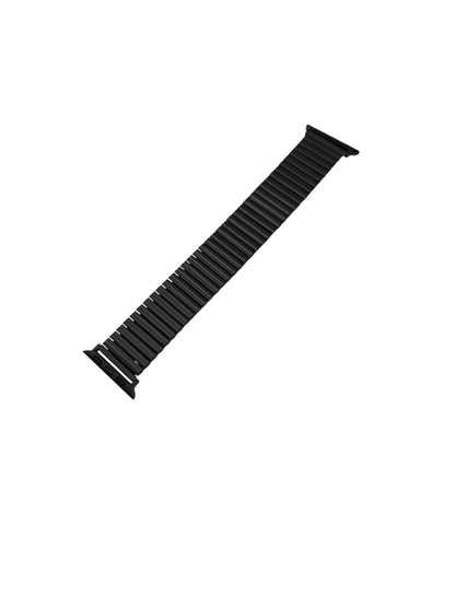 Stainless Steel Black Flex Loop Watch Strap – Small Expander Strap Compatible with Apple Watch 41–42mm