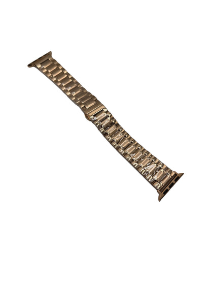 Rose Gold watch strap on a white background