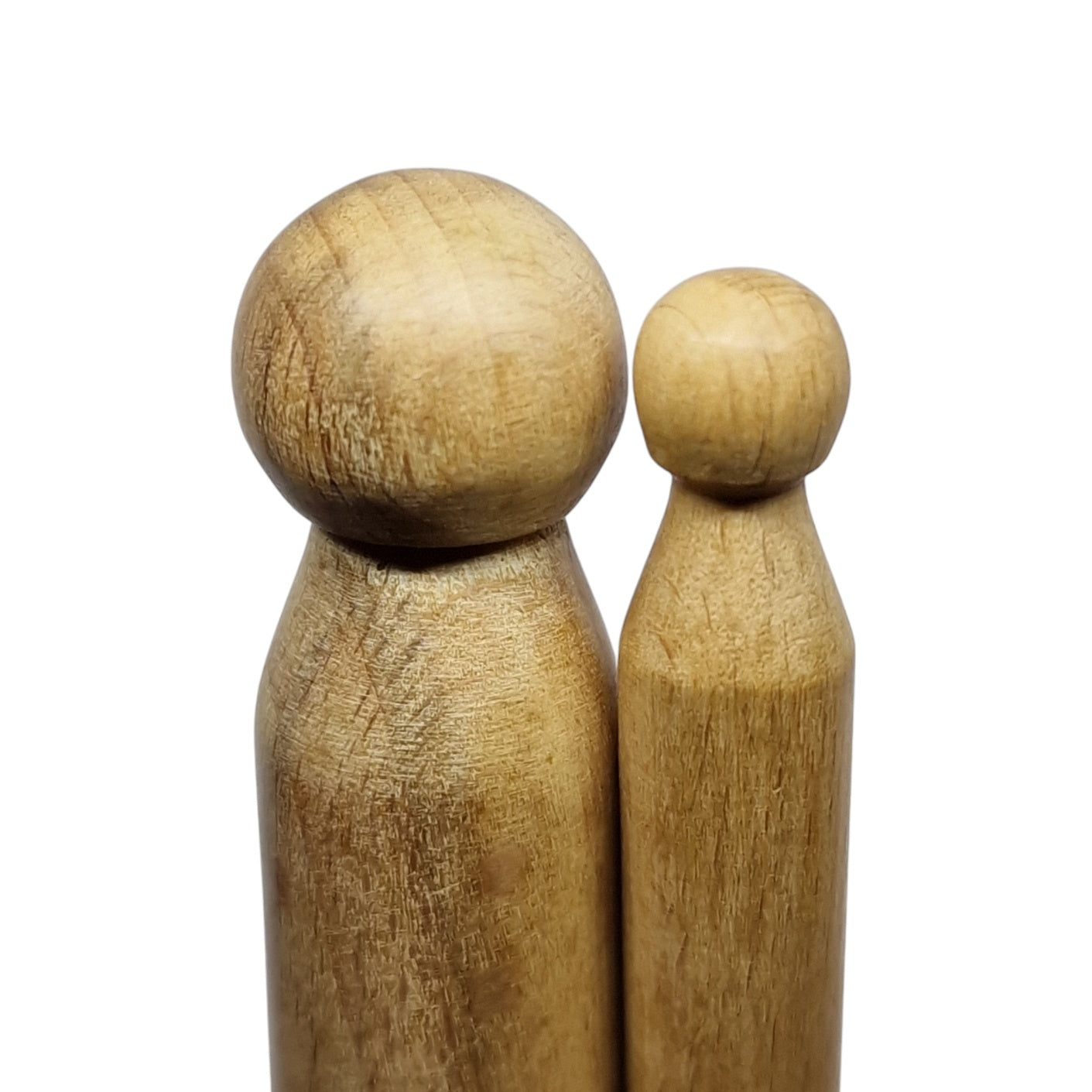 Two wooden doming punches close up