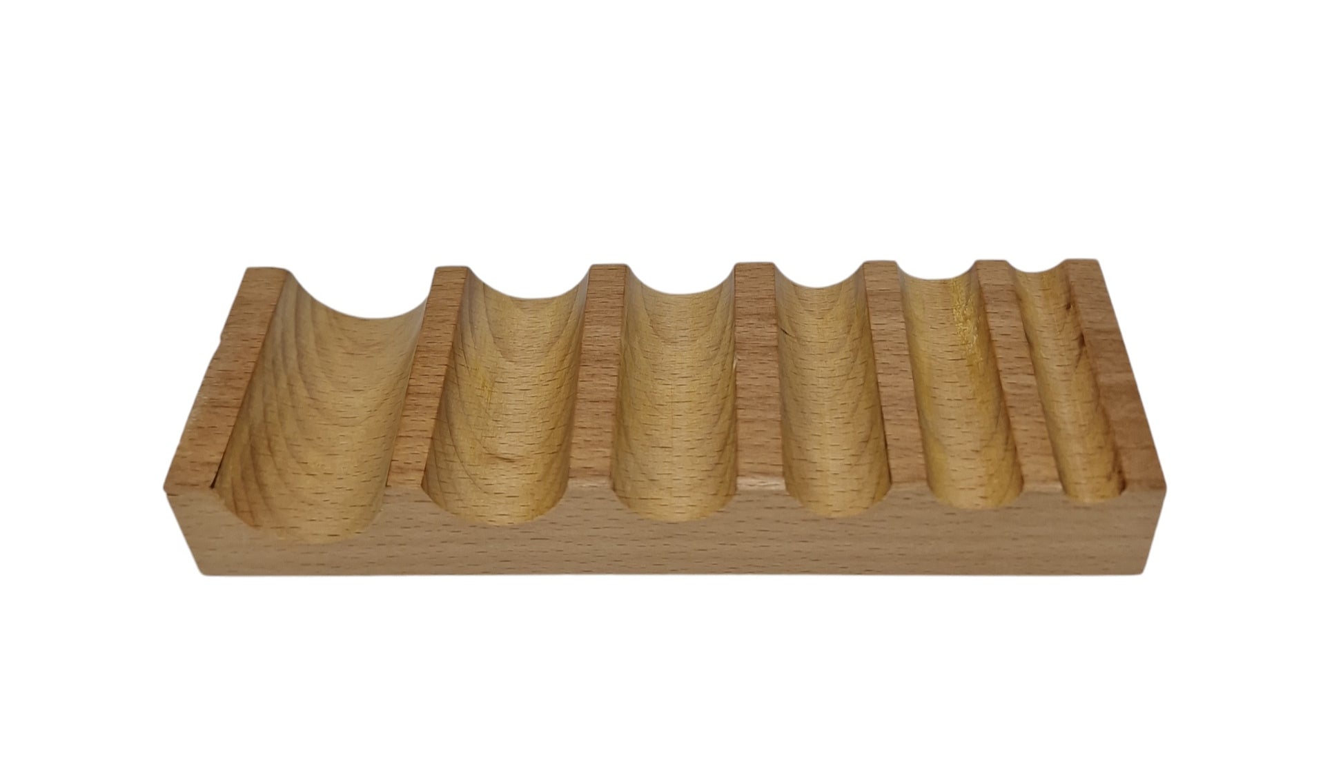 Side view of wooden swage block