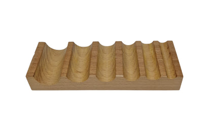 Side view of wooden swage block