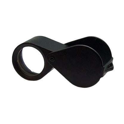 Black magnifying loupe