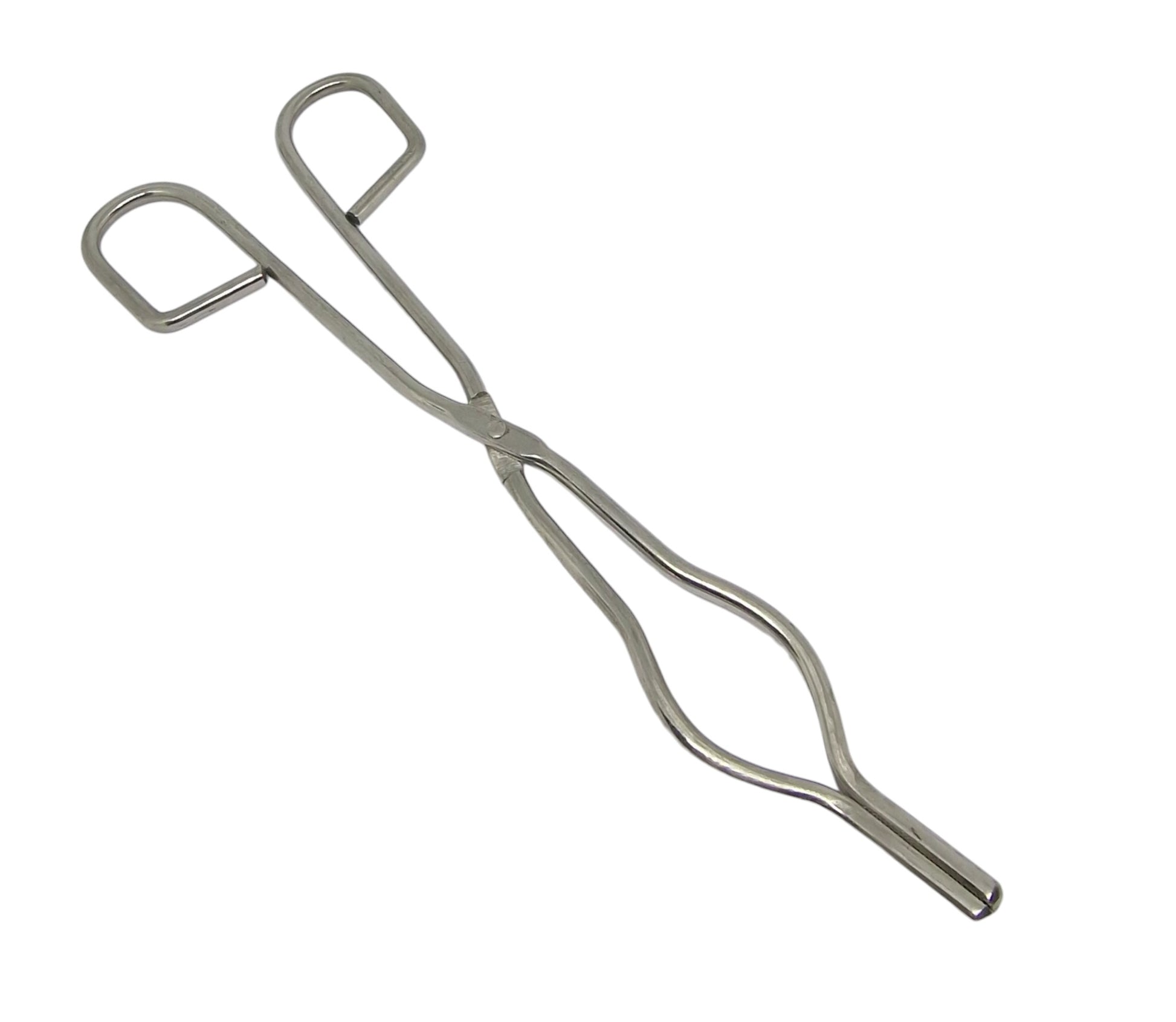 Steel scissor tongs closed