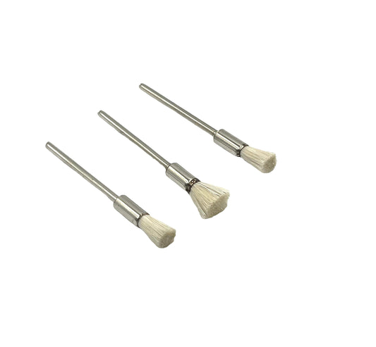 Mounted Soft Goat Hair Pencil Brushes x3 Pieces