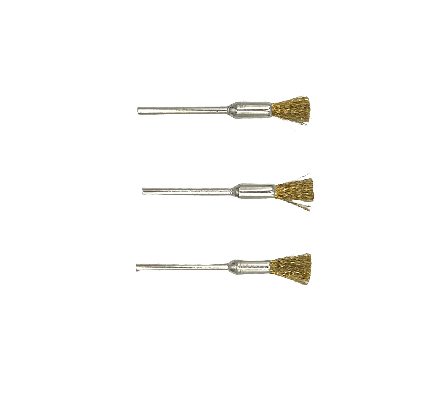 Mounted Brass Pencil Brushes x3 Pieces