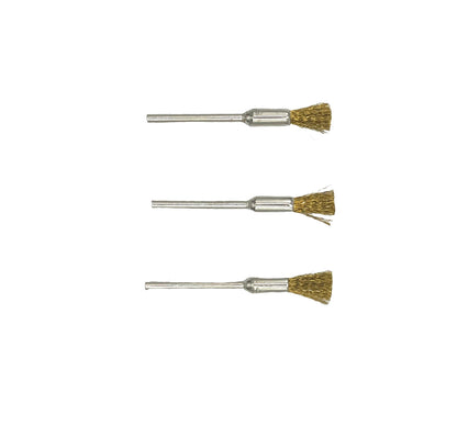Mounted Brass Pencil Brushes x3 Pieces