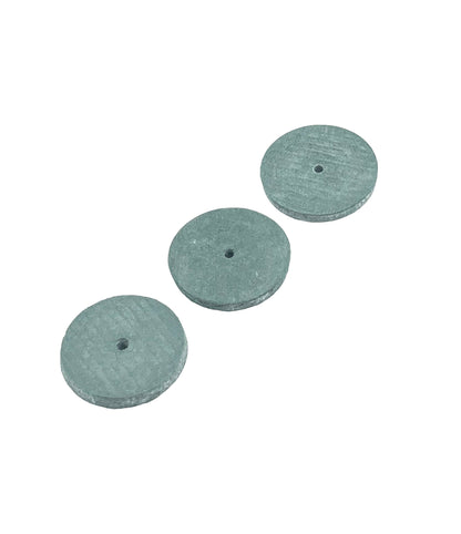 Rubber Polishing Wheels x3 Pieces - Green - Medium