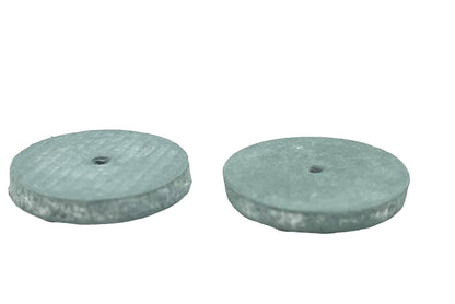 Rubber Polishing Wheels x3 Pieces - Green - Medium