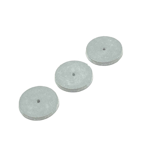 Rubber Polishing Wheels x3 Pieces - Grey - Fine