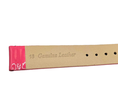 Leather Watch Strap - Pink - 18mm
