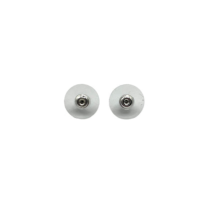 Plastic/Silver Earring Clutches x1 Pair